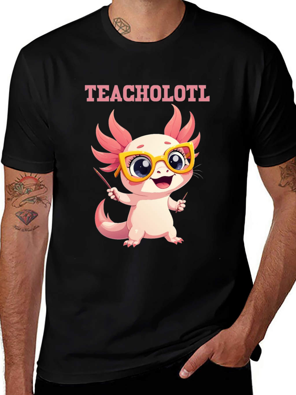 Teacholotl T-Shirt - Cute Axolotl Teacher Tee