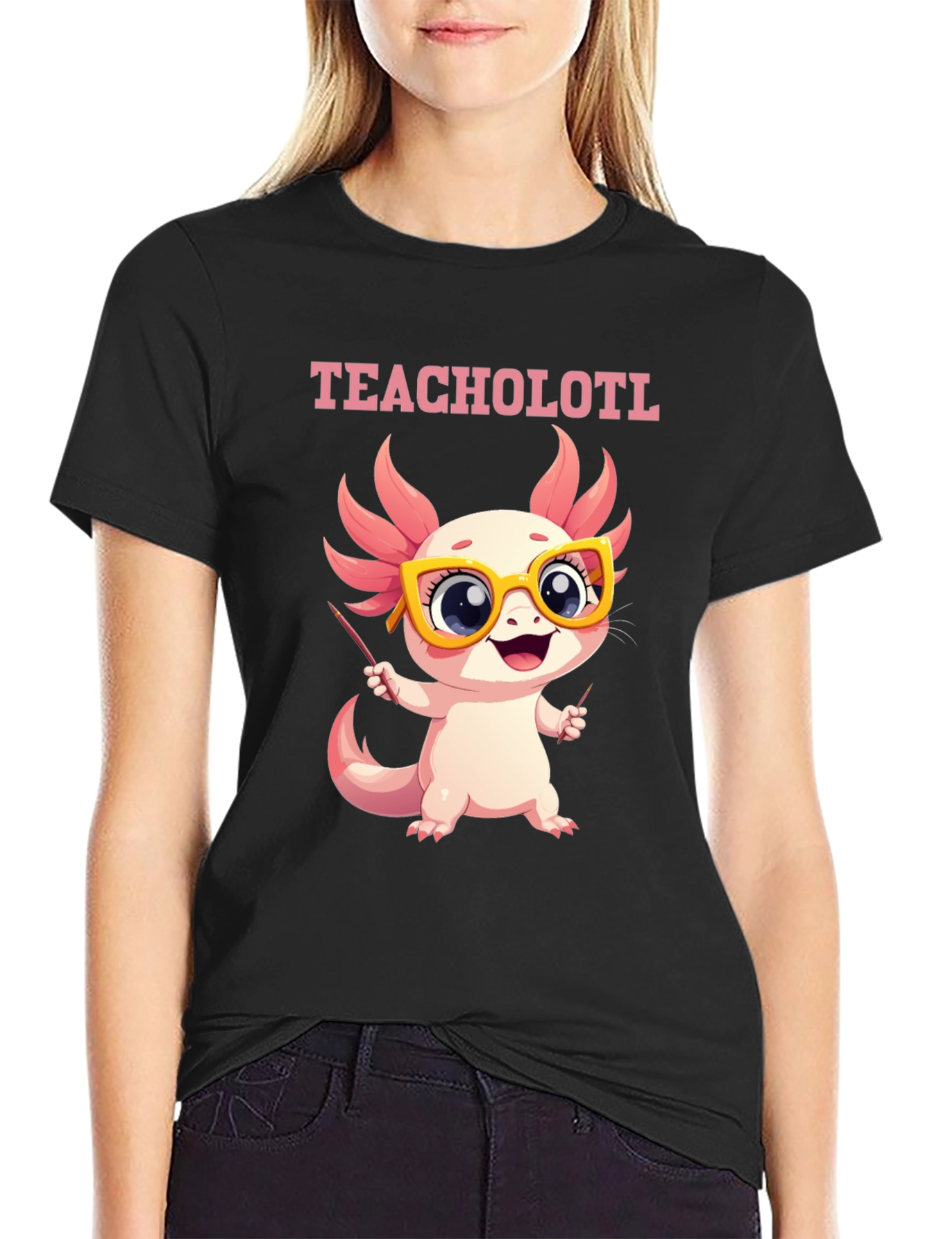Teacholotl T-Shirt - Cute Axolotl Teacher Tee