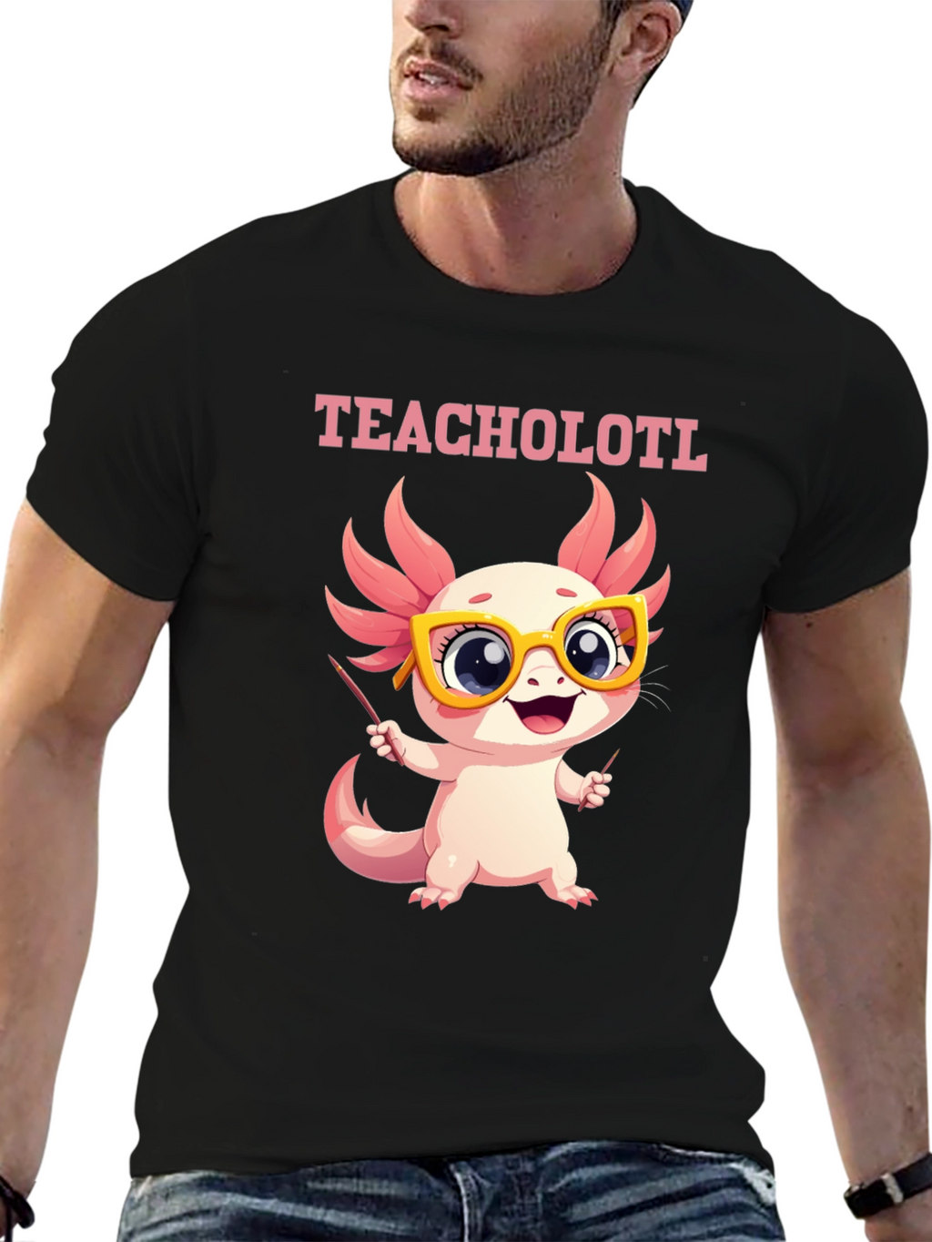 Teacholotl T-Shirt - Cute Axolotl Teacher Tee