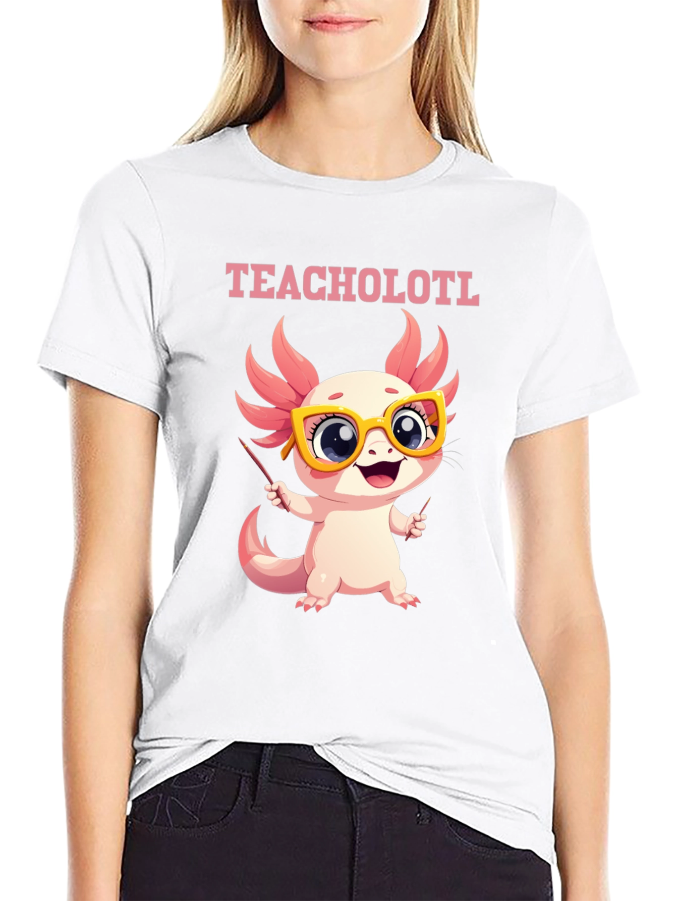 Teacholotl T-Shirt - Cute Axolotl Teacher Tee