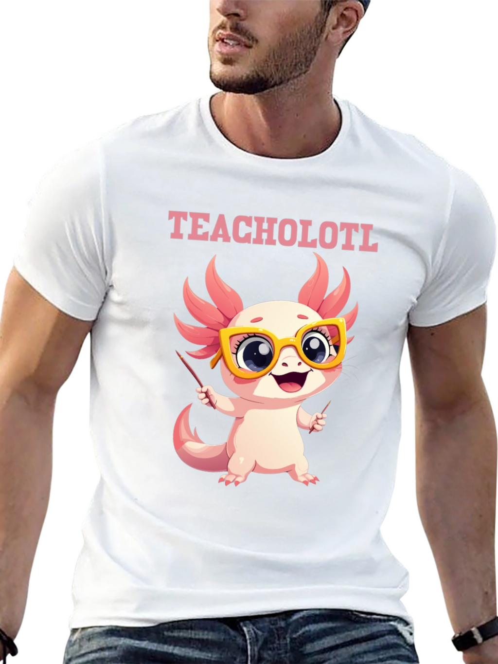 Teacholotl T-Shirt - Cute Axolotl Teacher Tee