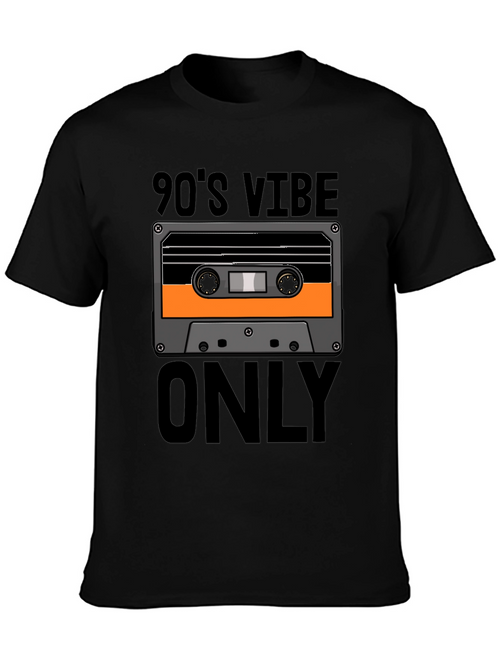 90s Vibe Only Graphic Tee - Retro Cassette T-Shirt