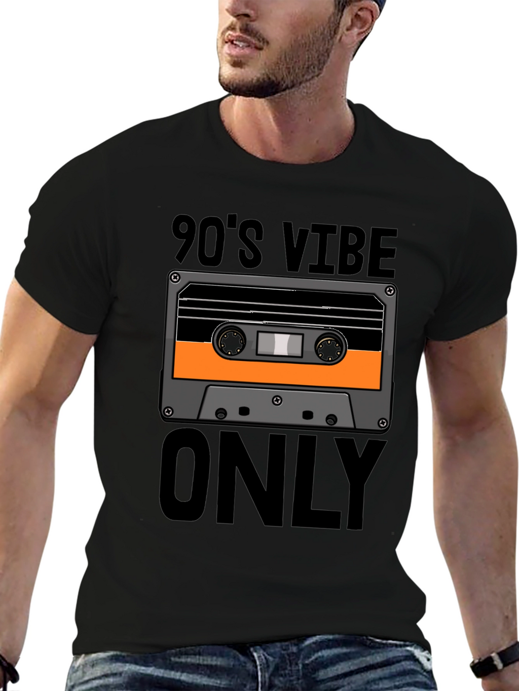 90s Vibe Only Graphic Tee - Retro Cassette T-Shirt