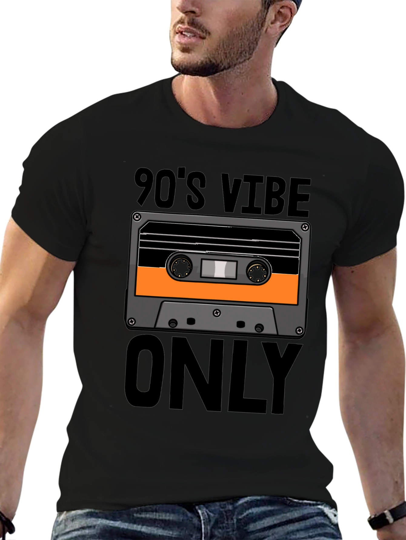 90s Vibe Only Graphic Tee - Retro Cassette T-Shirt