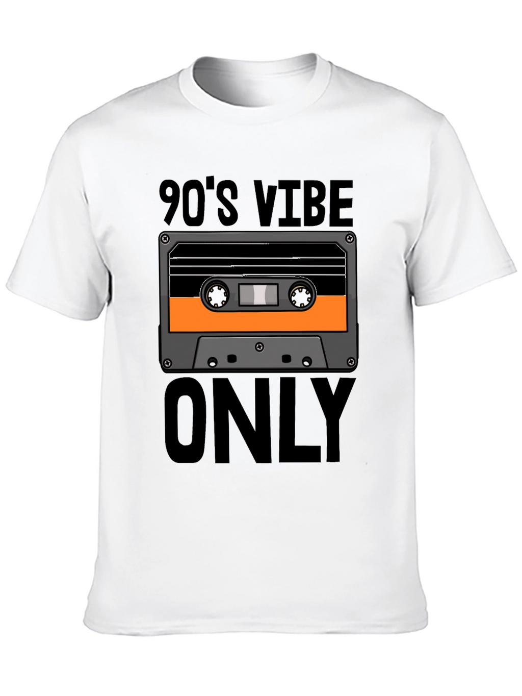 90s Vibe Only Graphic Tee - Retro Cassette T-Shirt