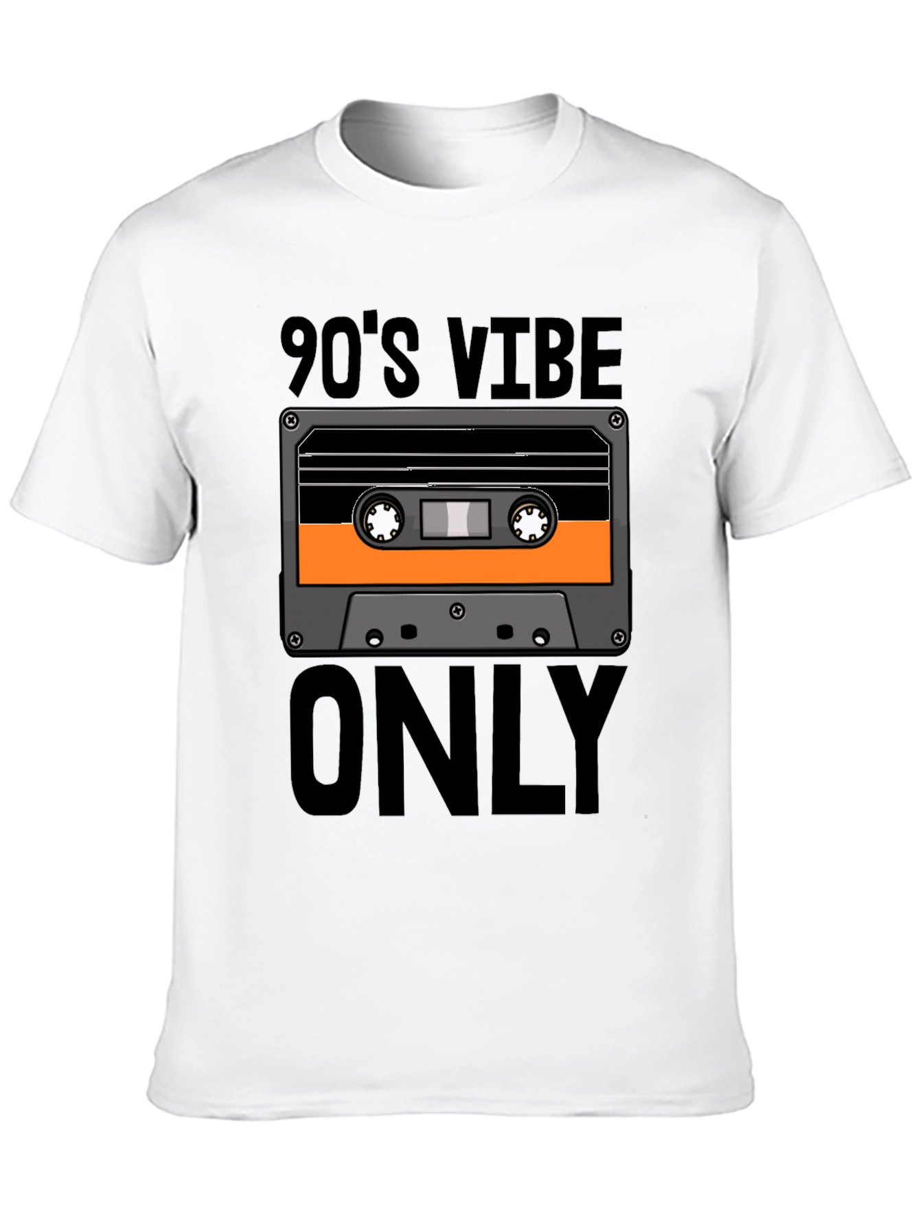 90s Vibe Only Graphic Tee - Retro Cassette T-Shirt