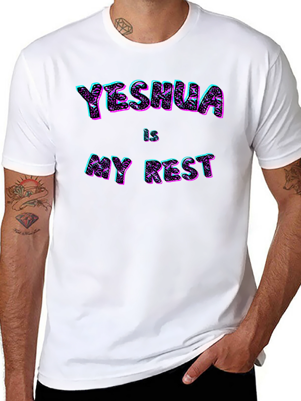 Yeshua is My Rest Black T-Shirt Graphic Print