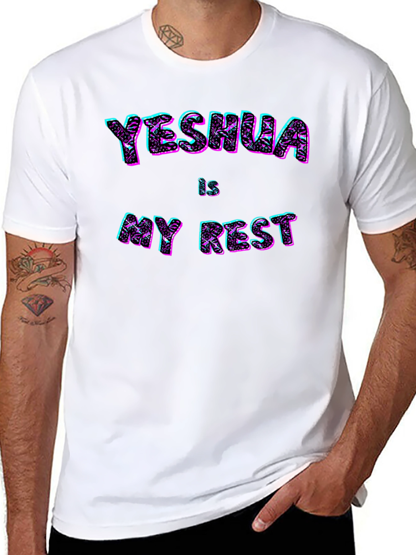 Yeshua is My Rest Black T-Shirt Graphic Print