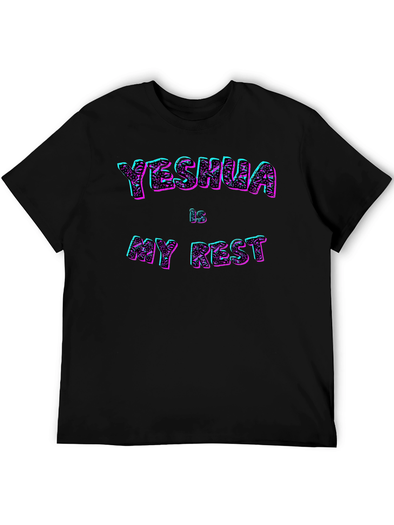 Yeshua is My Rest Black T-Shirt Graphic Print