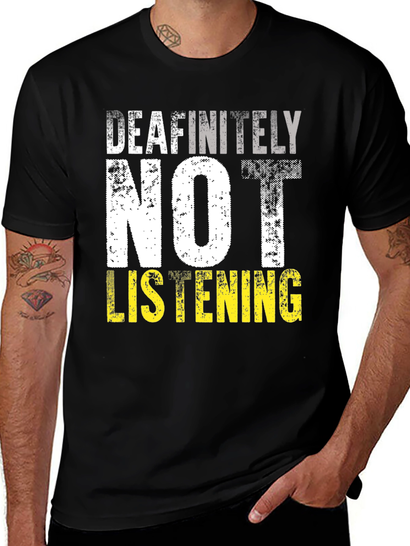 Deafinitely Not Listening Graphic T-Shirt