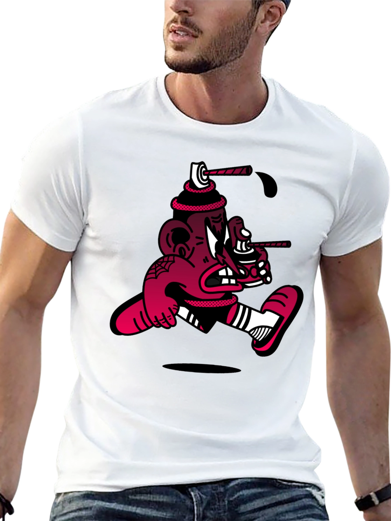 Cartoon Spray Can T-Shirt