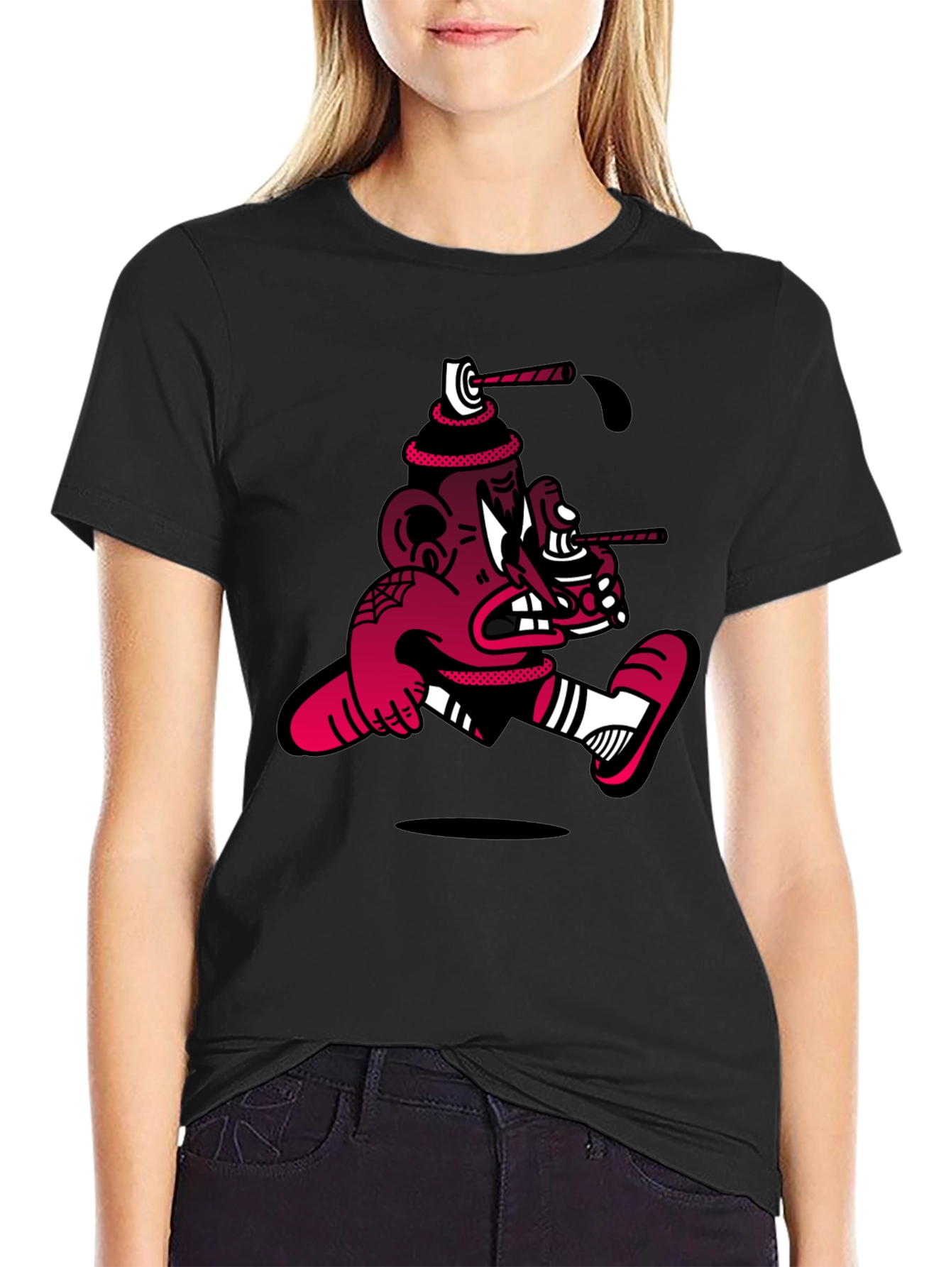 Cartoon Spray Can T-Shirt
