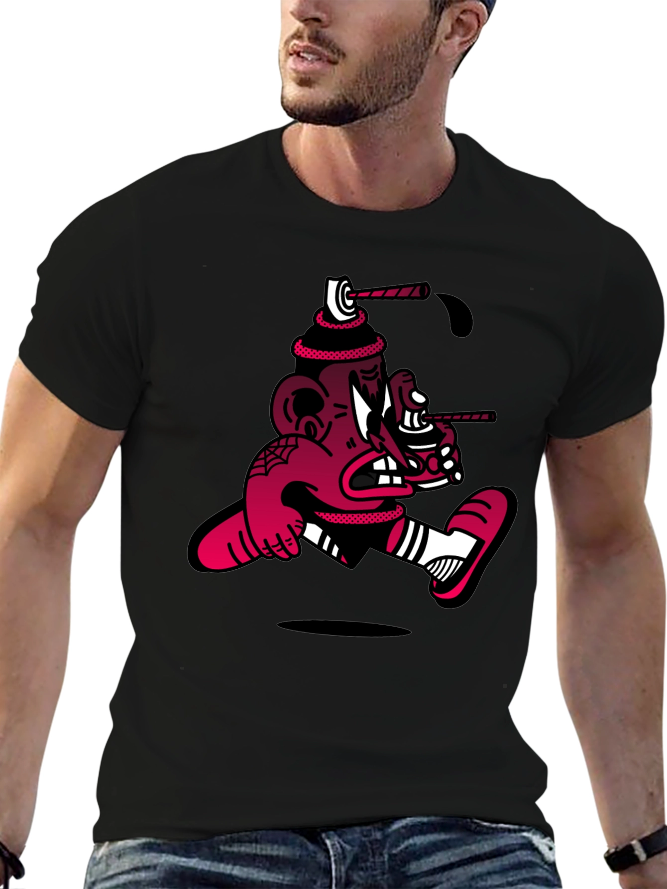 Cartoon Spray Can T-Shirt