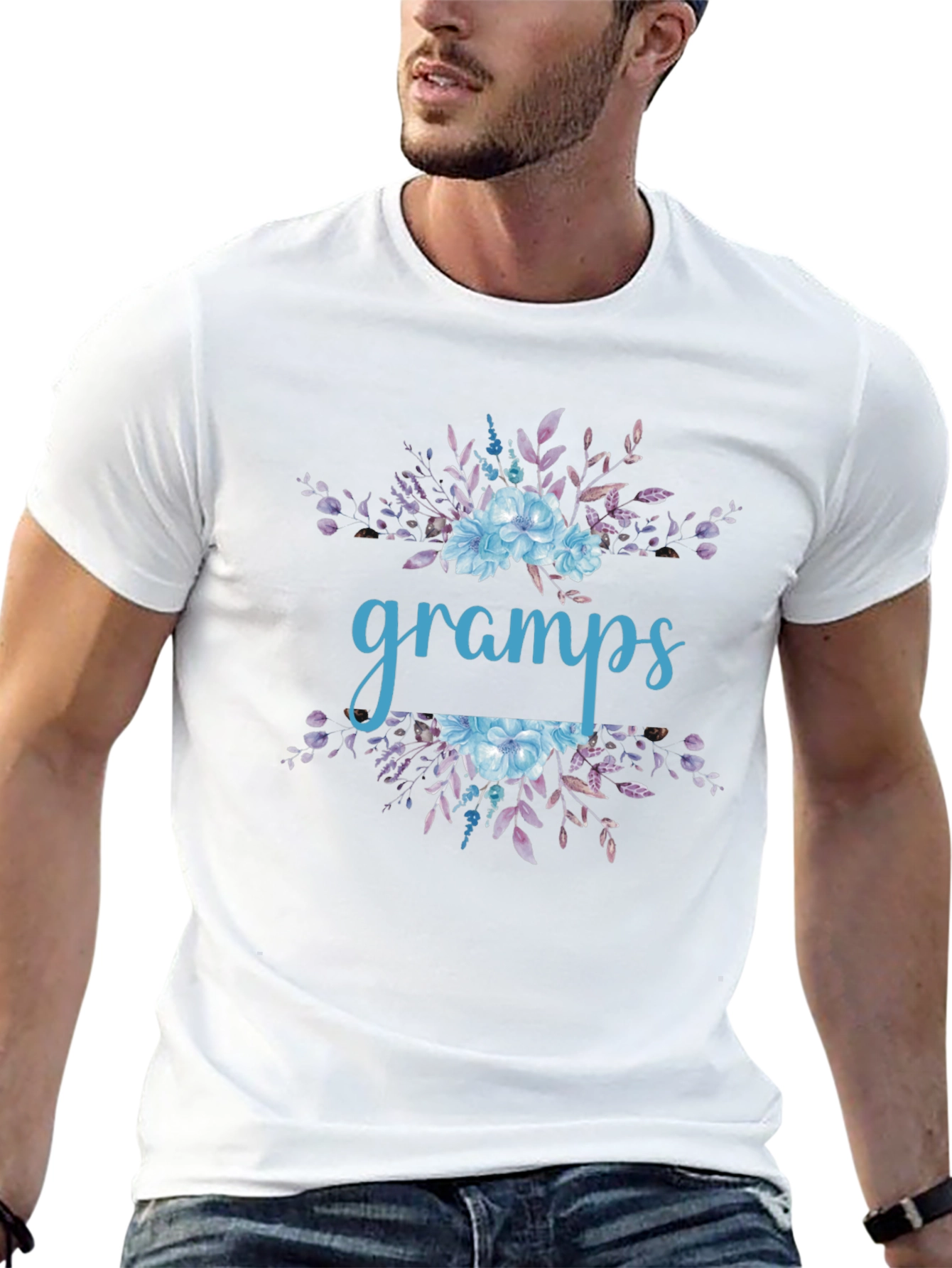 Floral Gramps T-Shirt - Perfect Gift for Grandfathers