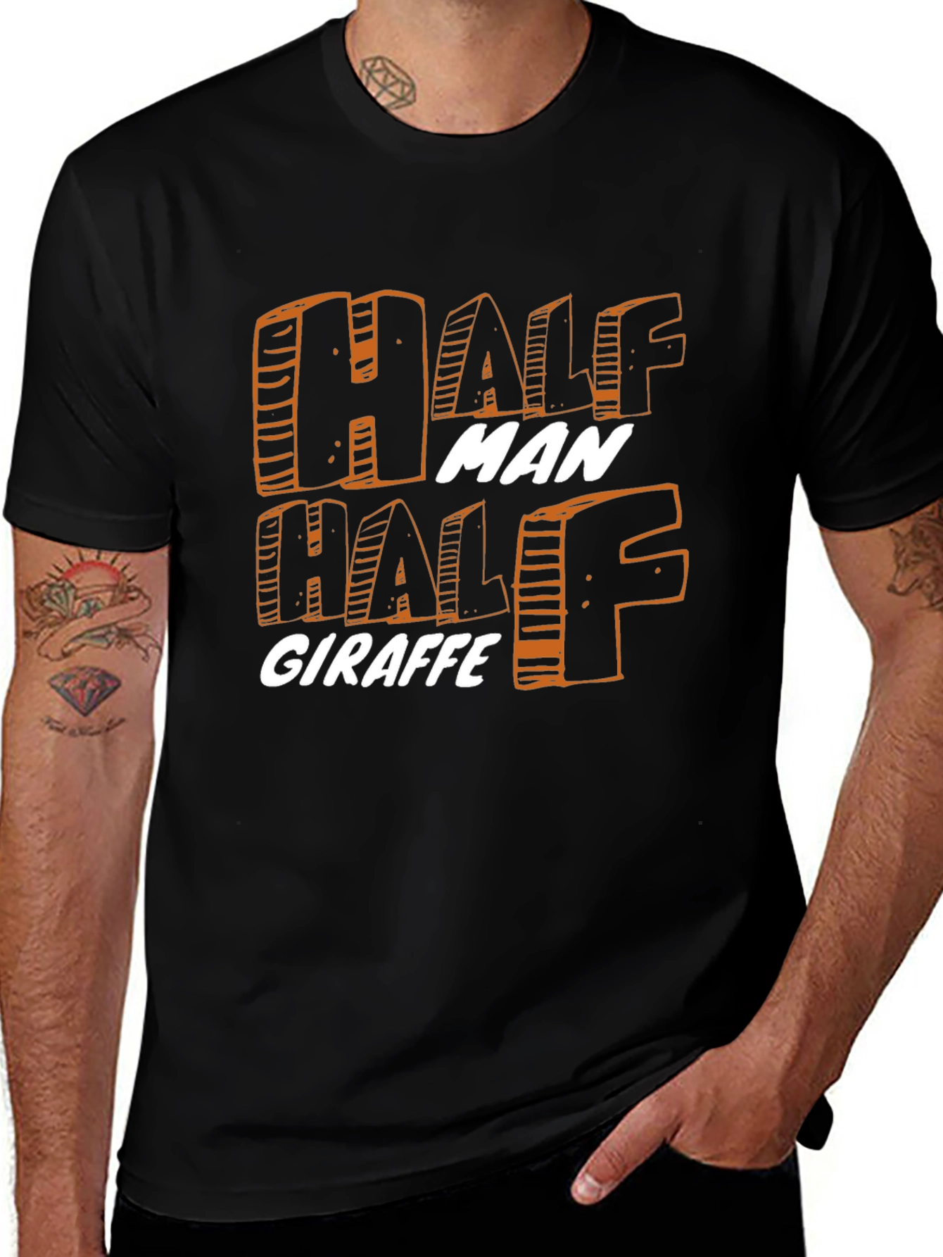 Half Man Half Giraffe Graphic T-Shirt
