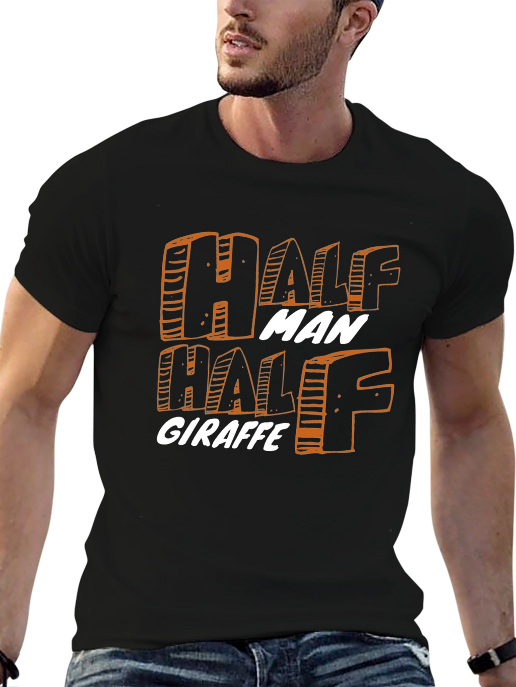 Half Man Half Giraffe Graphic T-Shirt