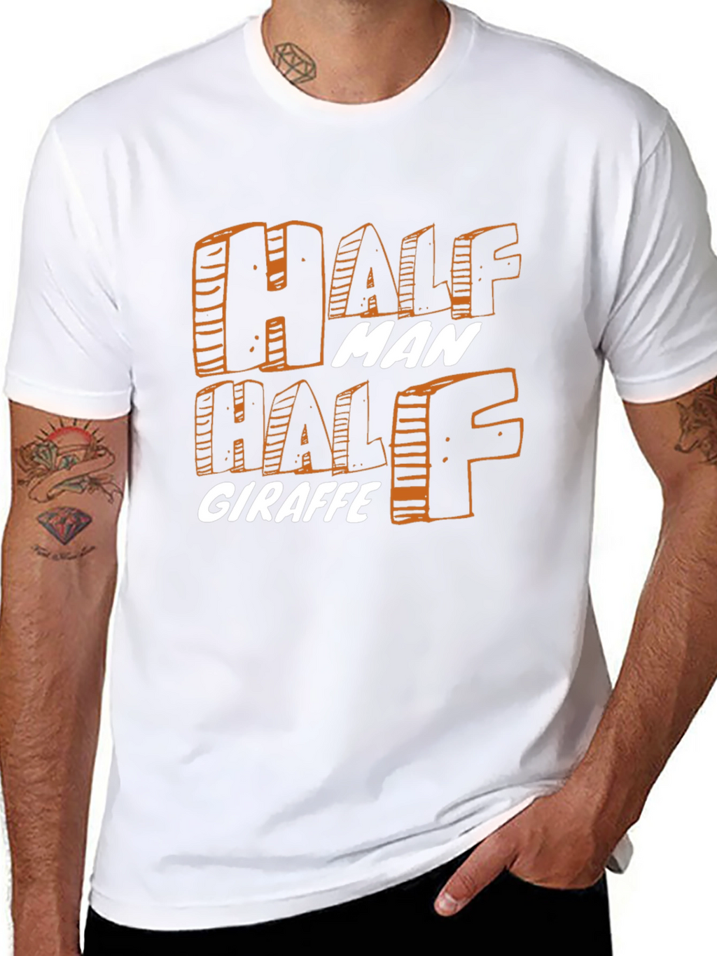 Half Man Half Giraffe Graphic T-Shirt