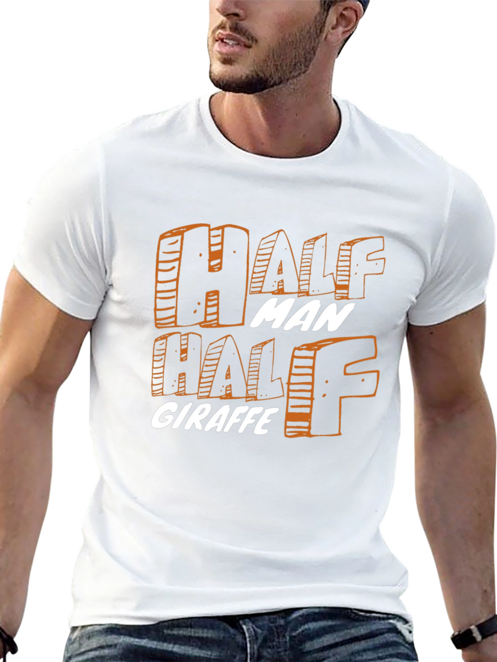 Half Man Half Giraffe Graphic T-Shirt
