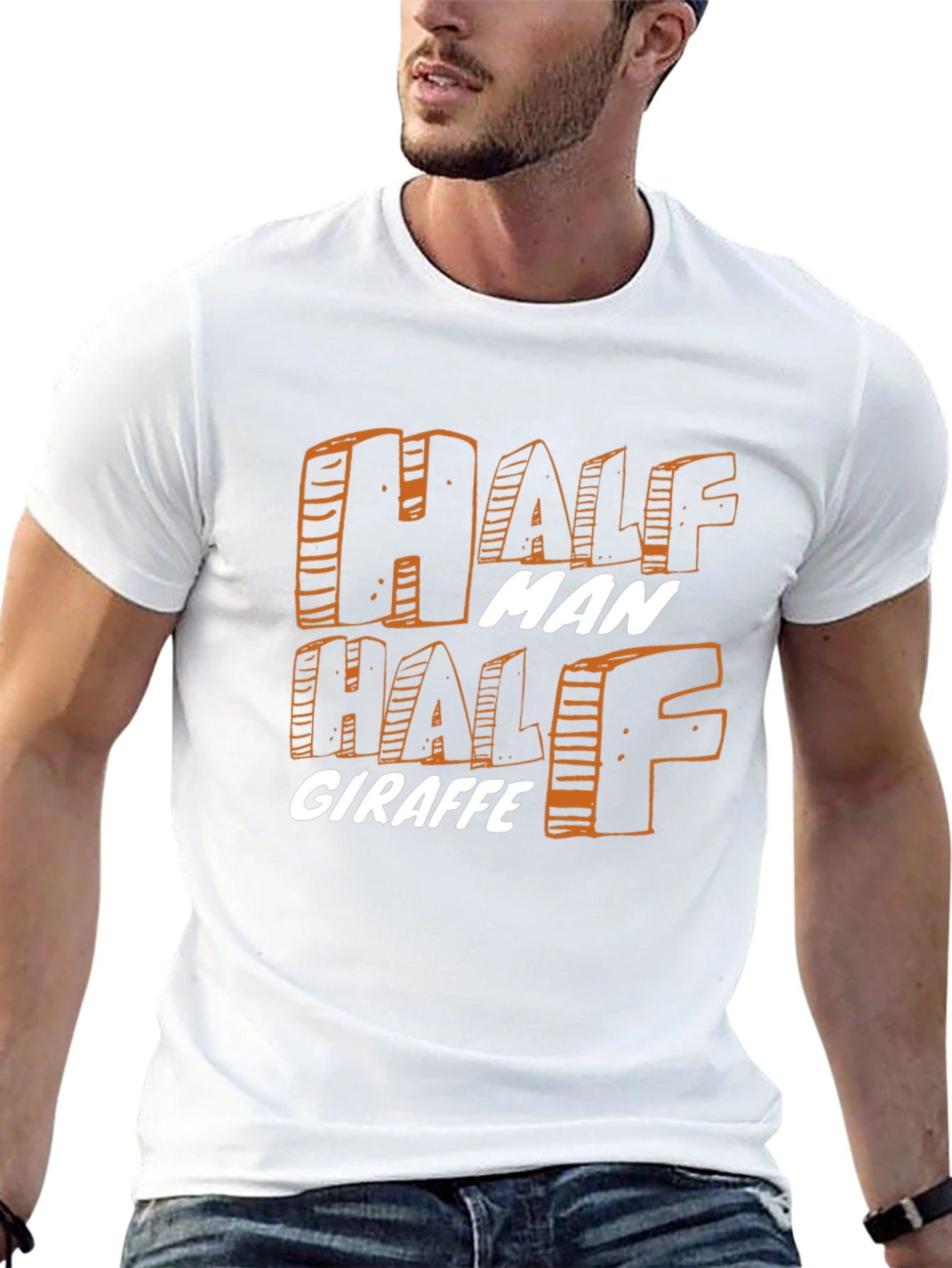 Half Man Half Giraffe Graphic T-Shirt