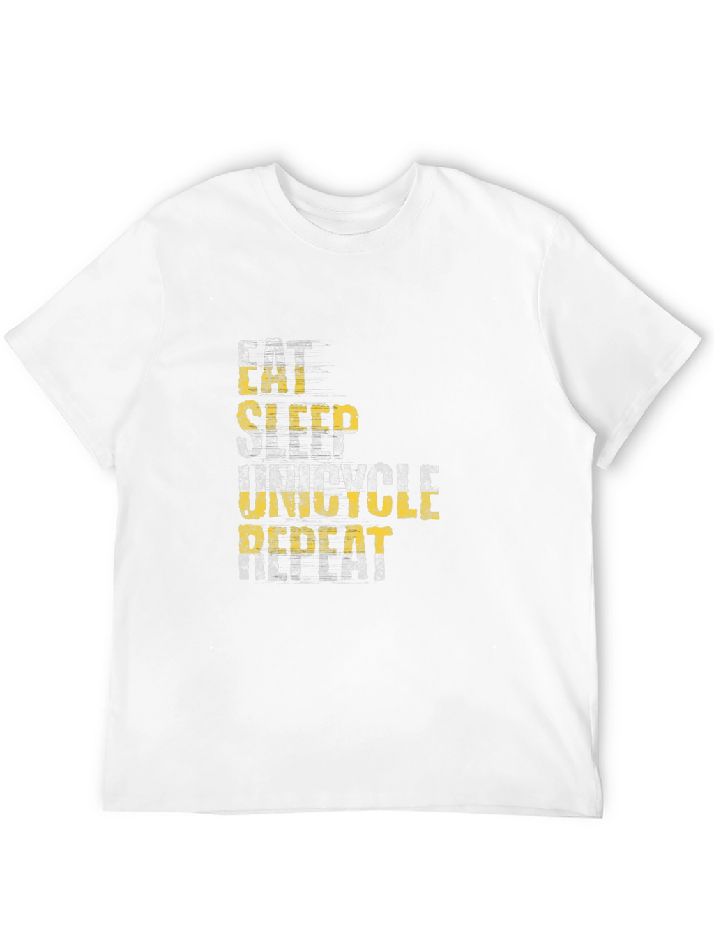 Eat Sleep Unicycle Repeat Black Graphic Tee