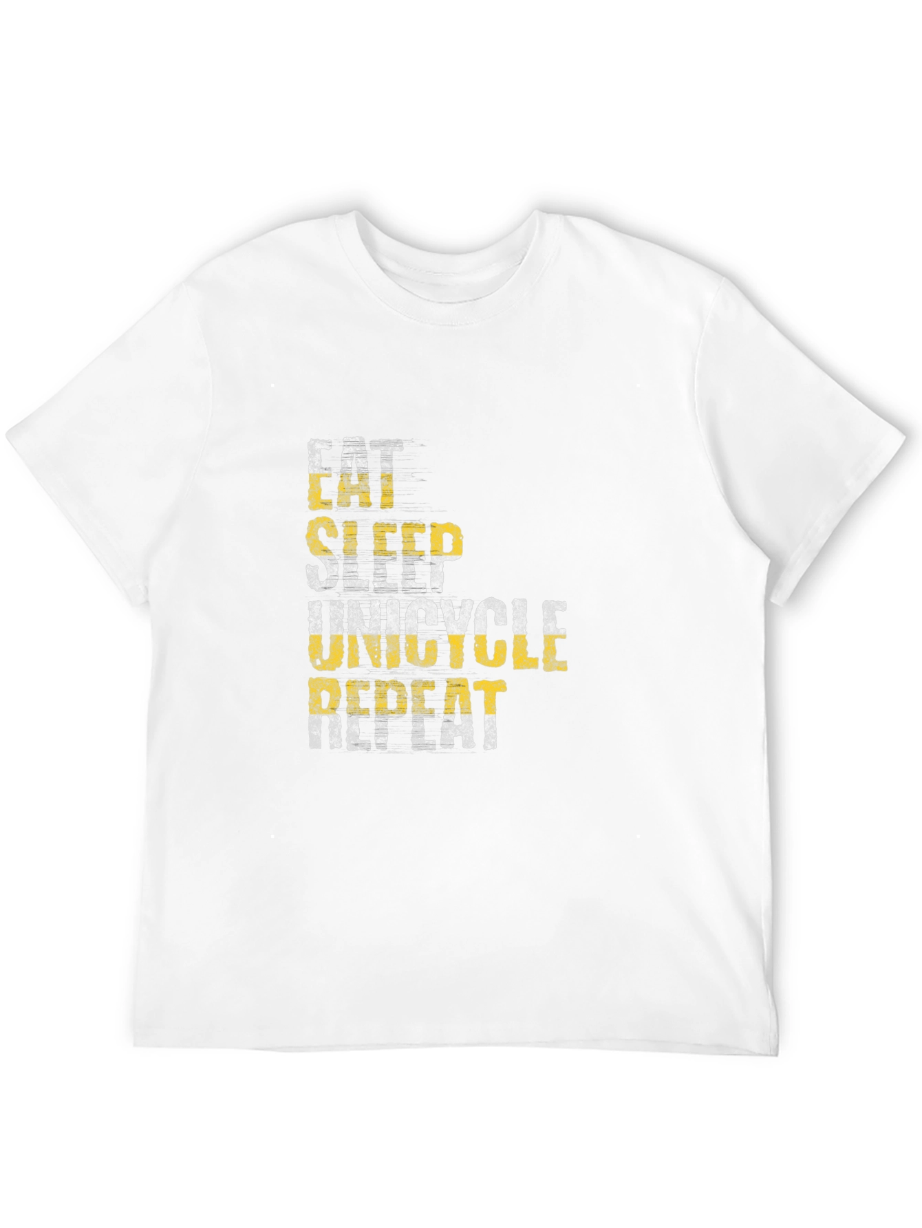 Eat Sleep Unicycle Repeat Black Graphic Tee