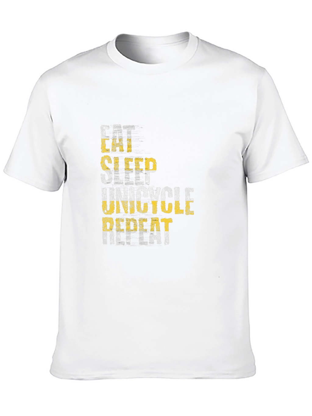 Eat Sleep Unicycle Repeat Black Graphic Tee