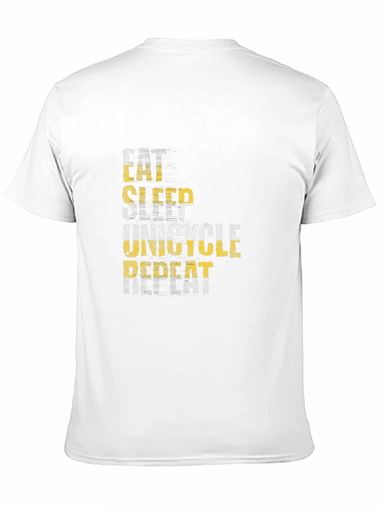 Eat Sleep Unicycle Repeat Black Graphic Tee
