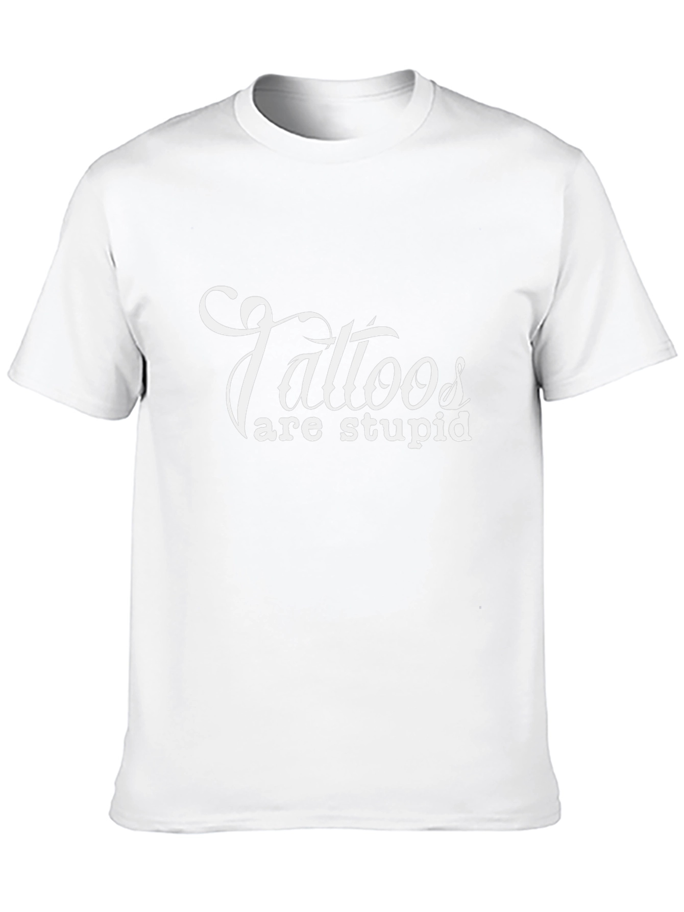 Tattoos Are Stupid Graphic Tee - Black Cotton Blend