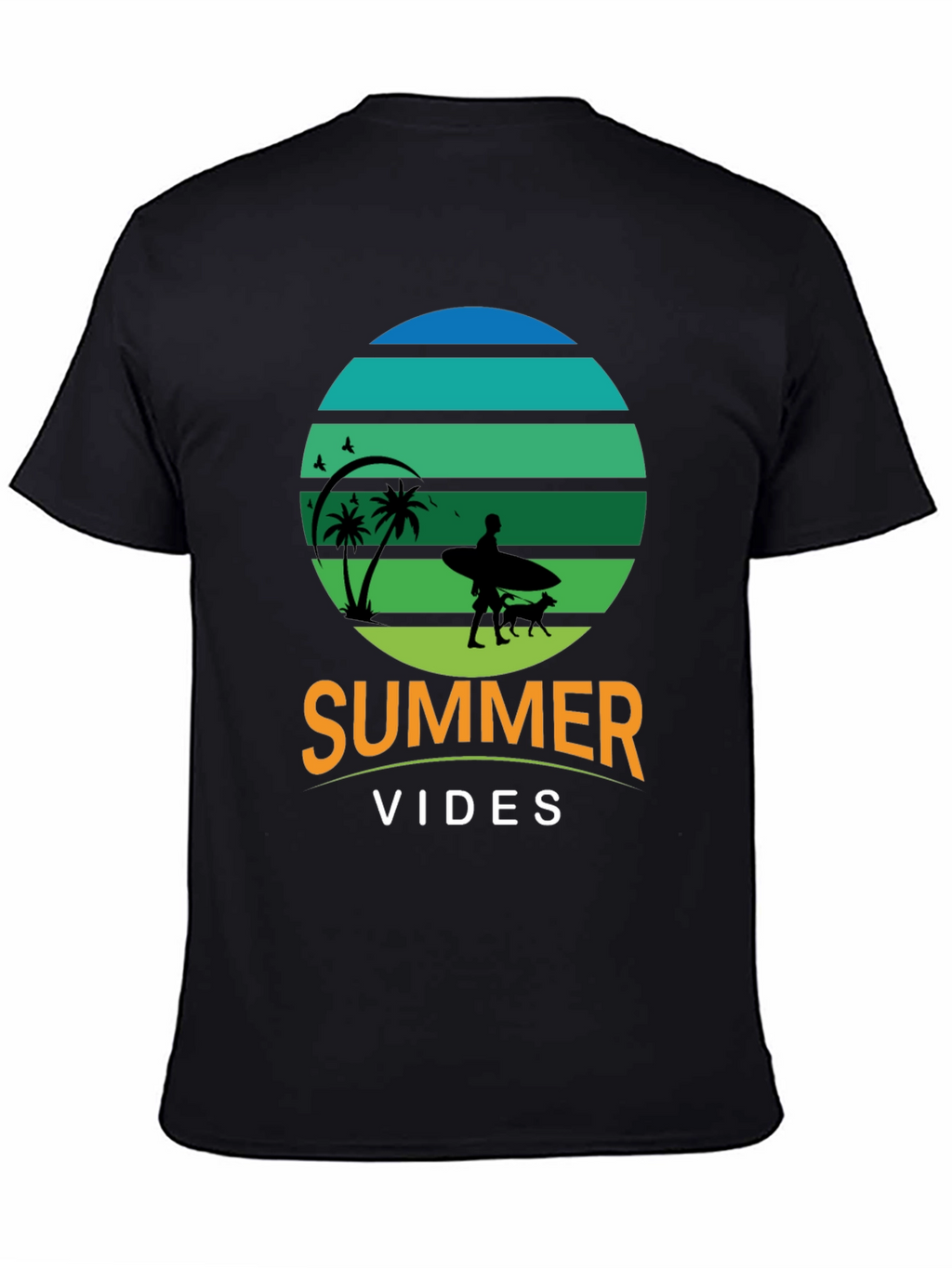 Summer Vibes Surf Dog T-Shirt – Retro Beach Dog Lover Tee