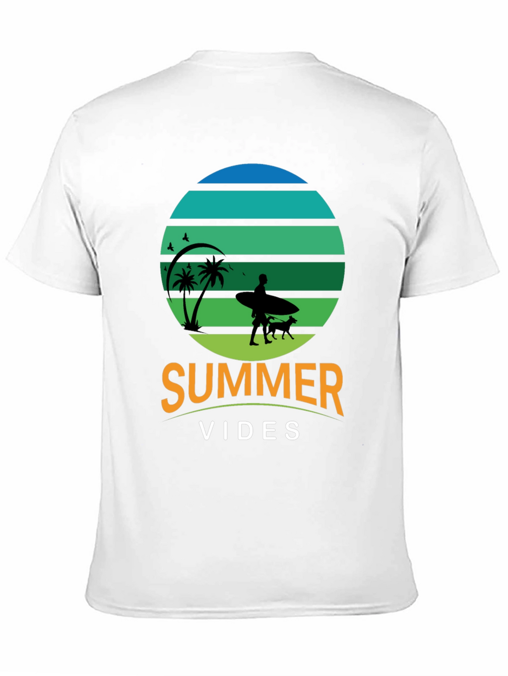 Summer Vibes Surf Dog T-Shirt – Retro Beach Dog Lover Tee