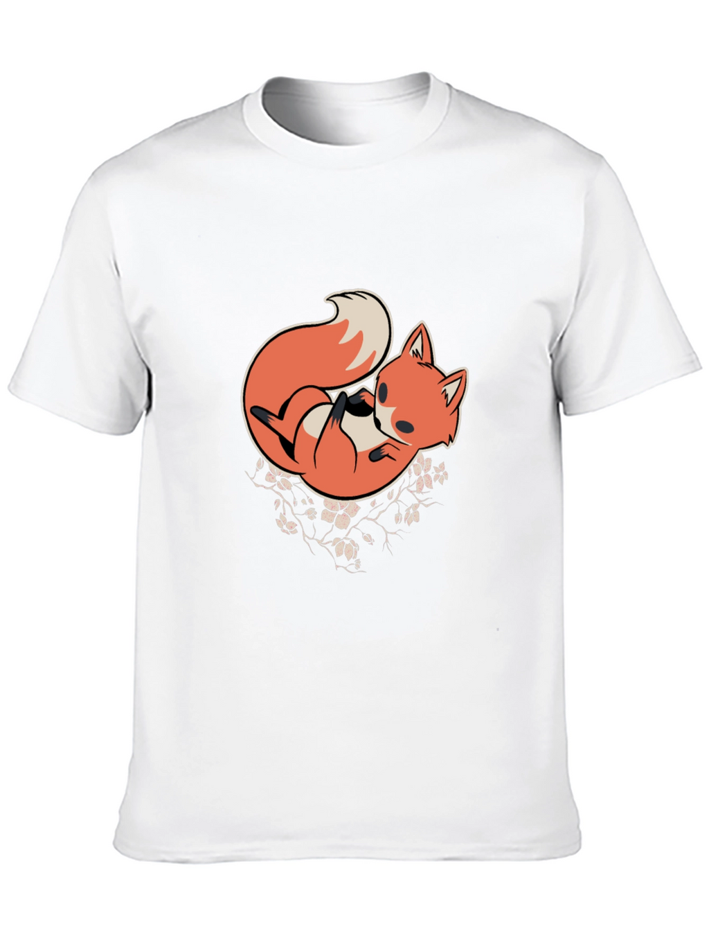 Fox Graphic Print T-Shirt - Black Casual