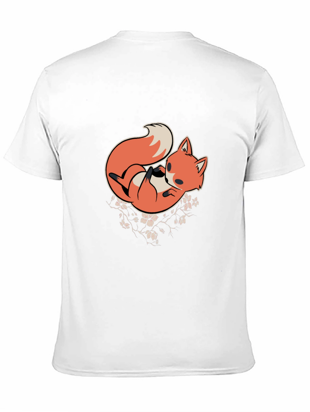 Fox Graphic Print T-Shirt - Black Casual