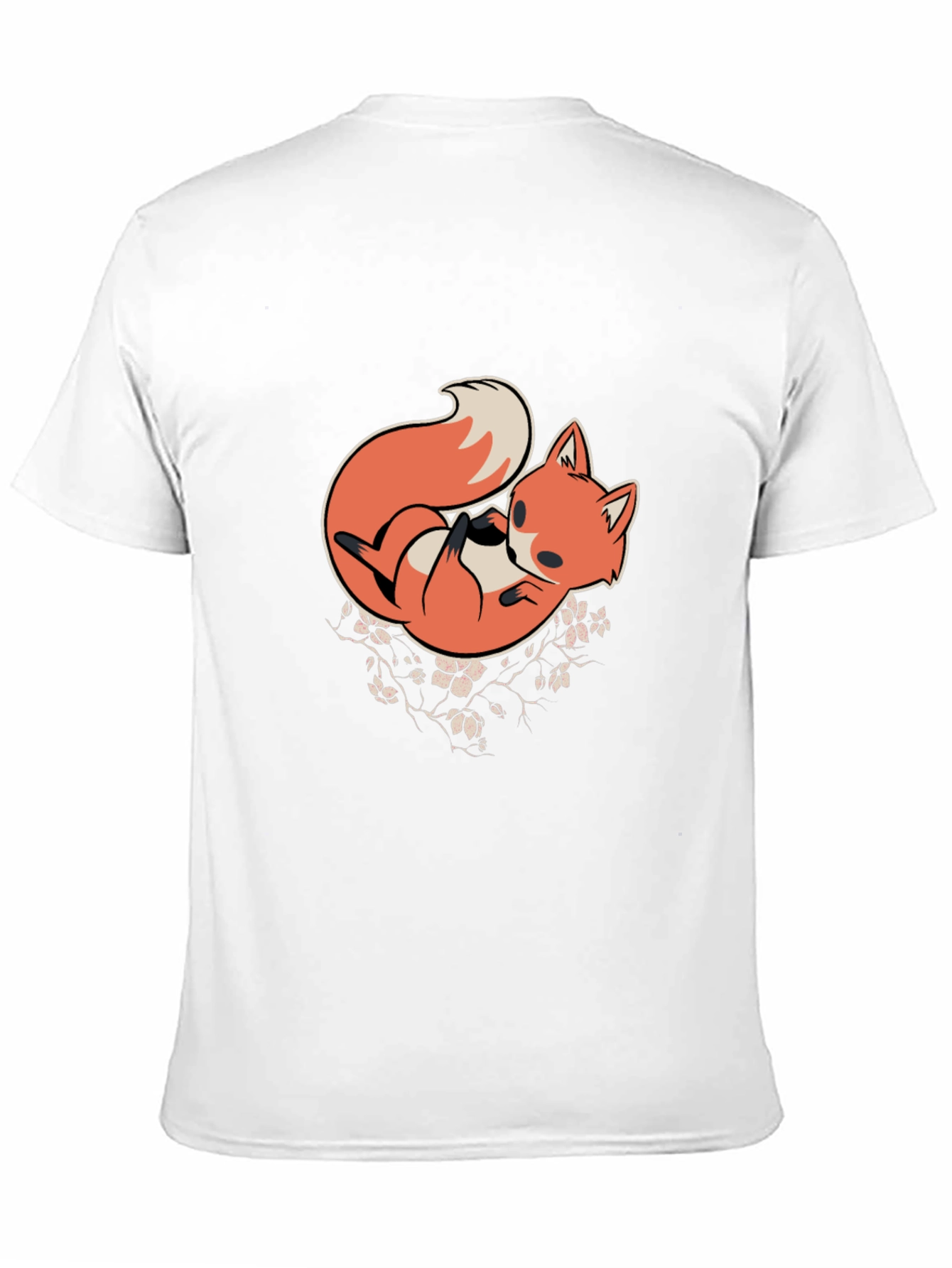 Fox Graphic Print T-Shirt - Black Casual