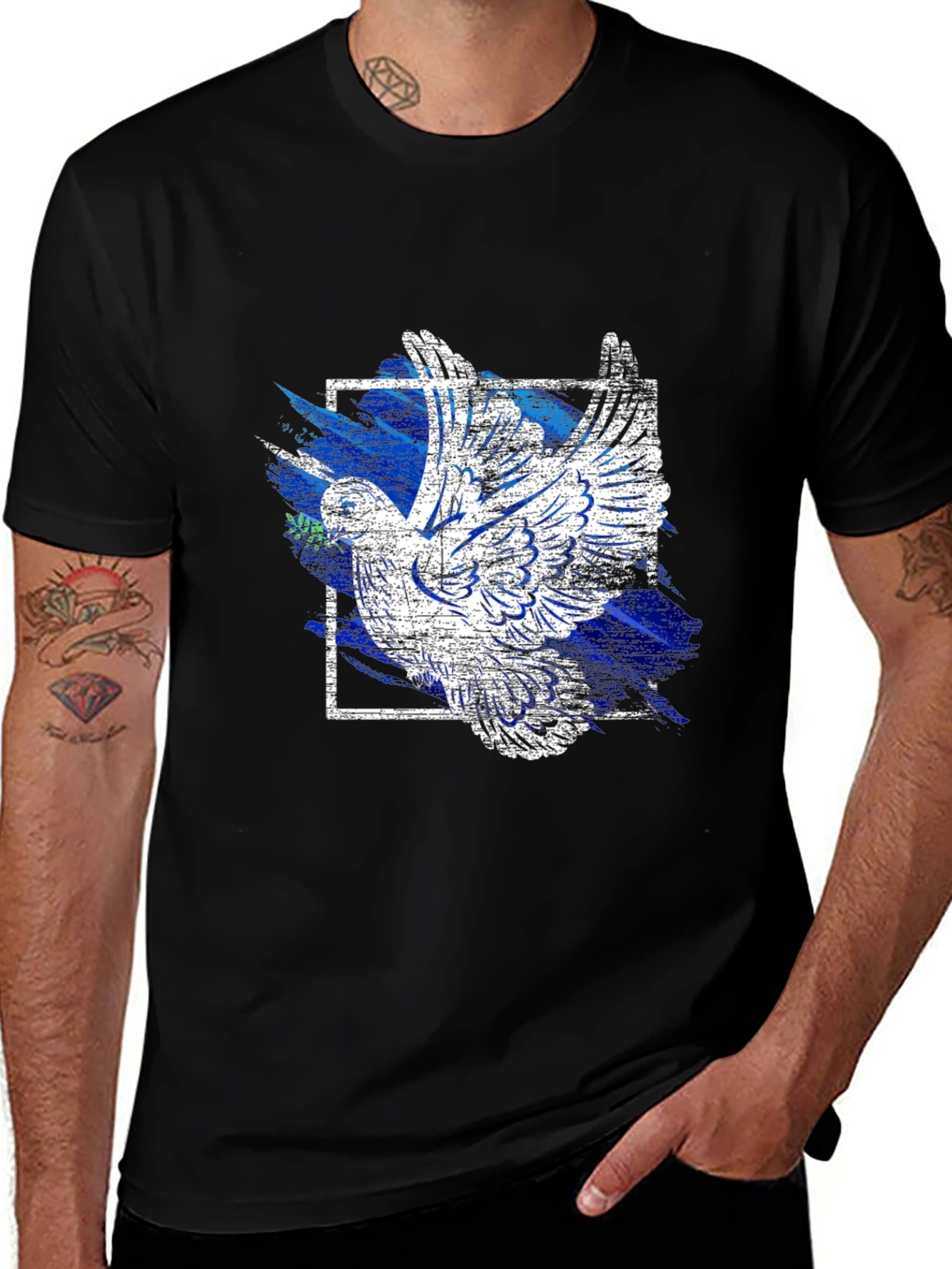 Peace Dove Graphic Tee - Black T-Shirt