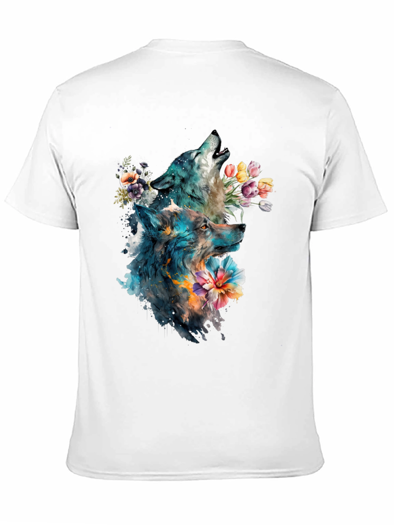 Wolf & Floral Graphic Tee