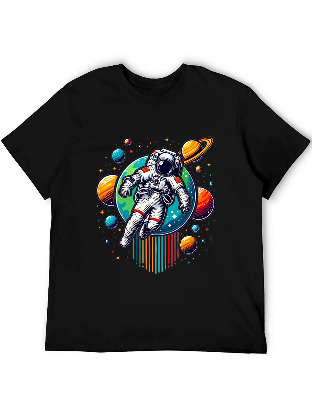 Astronaut Galaxy Graphic Print T-Shirt