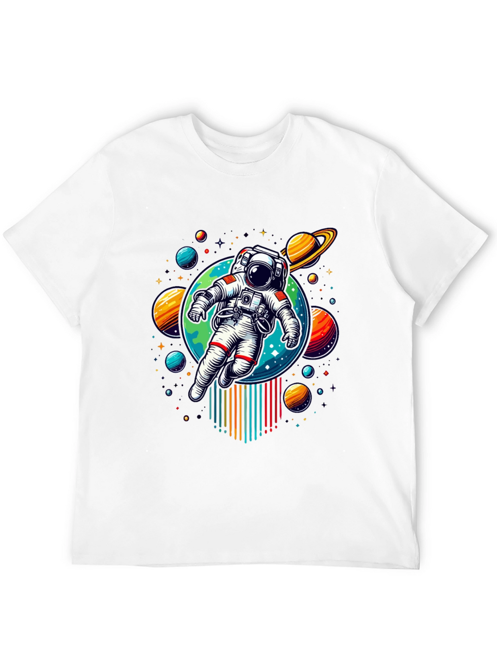 Astronaut Galaxy Graphic Print T-Shirt