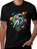 Astronaut Galaxy Graphic Print T-Shirt