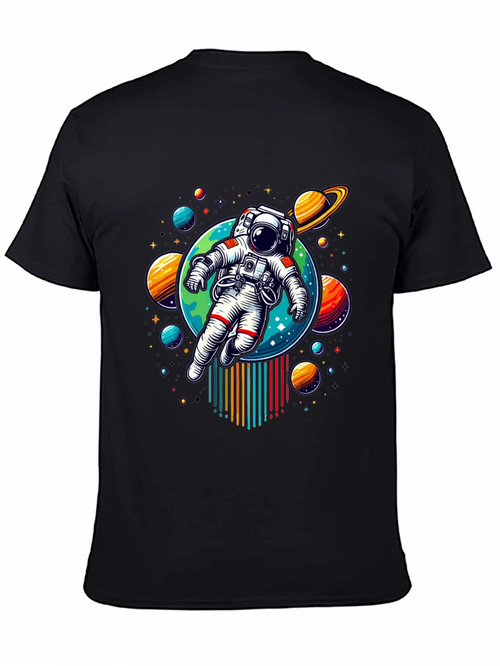 Astronaut Galaxy Graphic Print T-Shirt