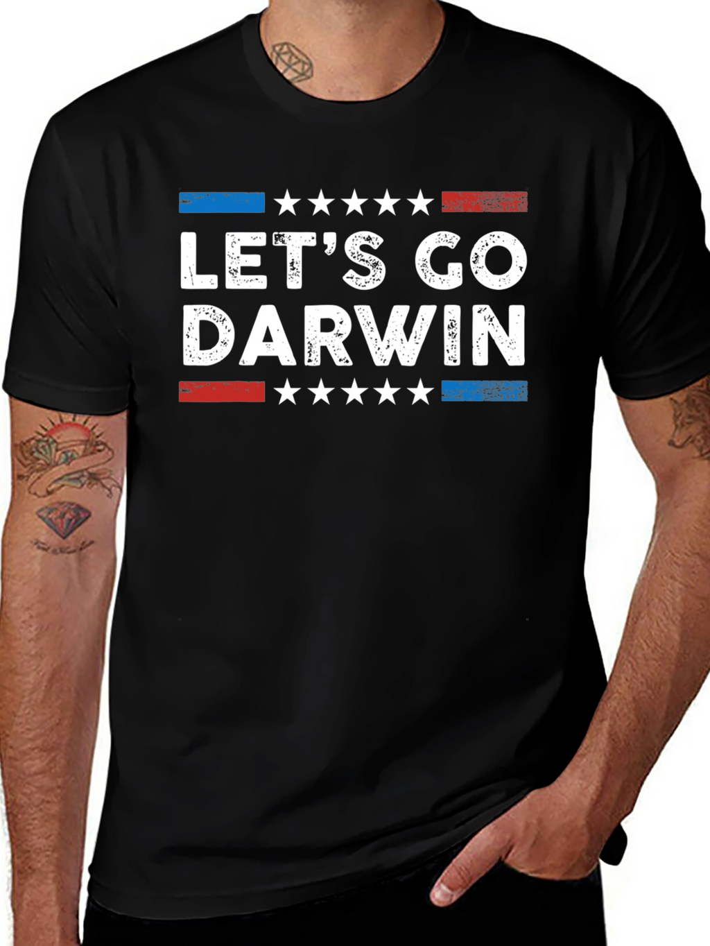 Lets Go Darwin Graphic Tee - Novelty T-Shirt