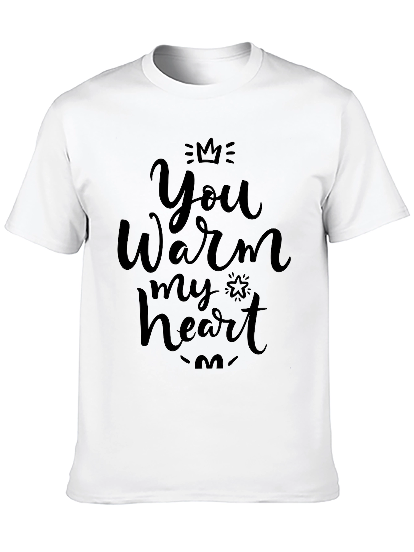 You Warm My Heart Black Graphic Tee