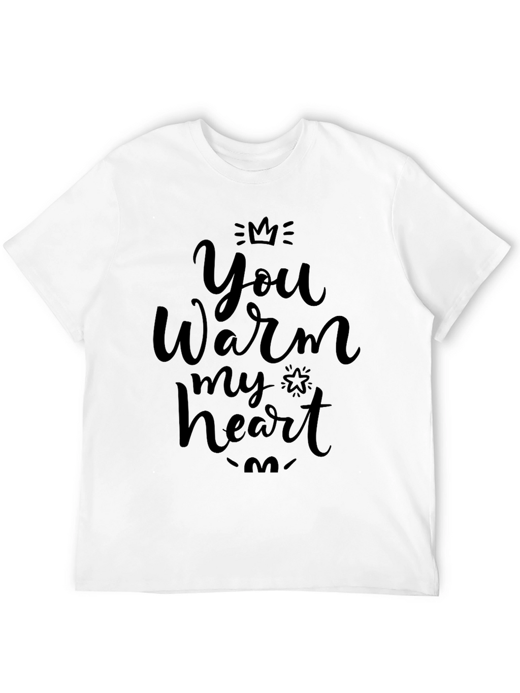 You Warm My Heart Black Graphic Tee