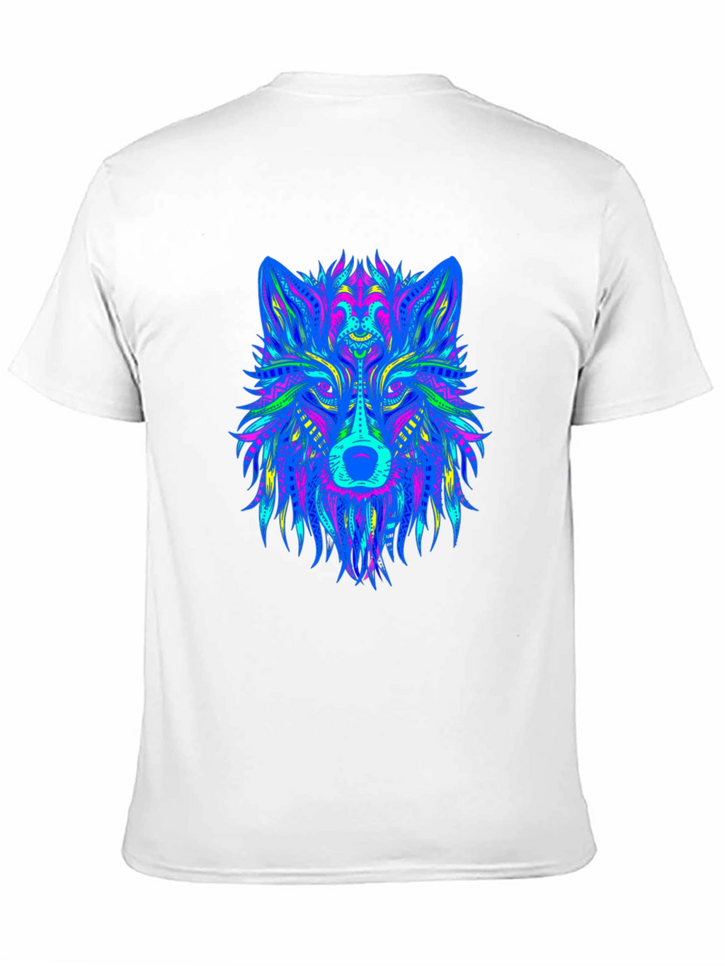 Neon Wolf Graphic Black T-Shirt