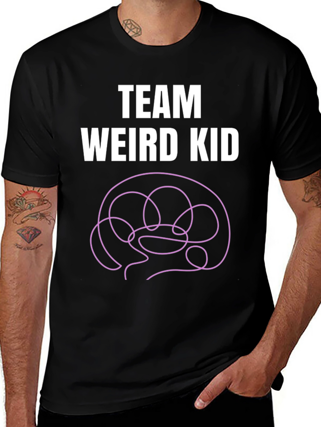 Team Weird Kid T-Shirt - Funny Brain Tee