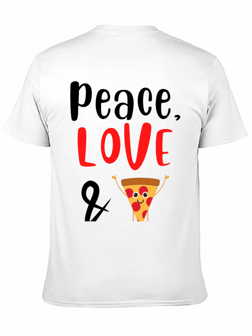 Peace Love and Pizza Graphic T-Shirt