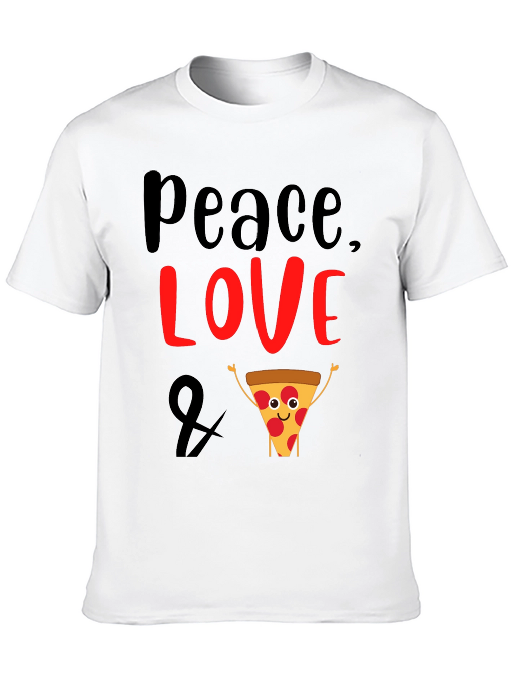 Peace Love and Pizza Graphic T-Shirt