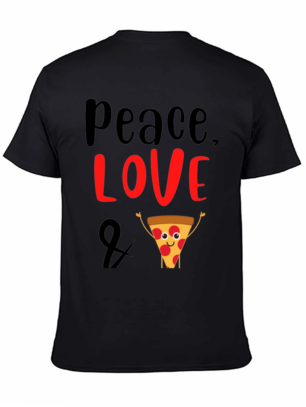 Peace Love and Pizza Graphic T-Shirt