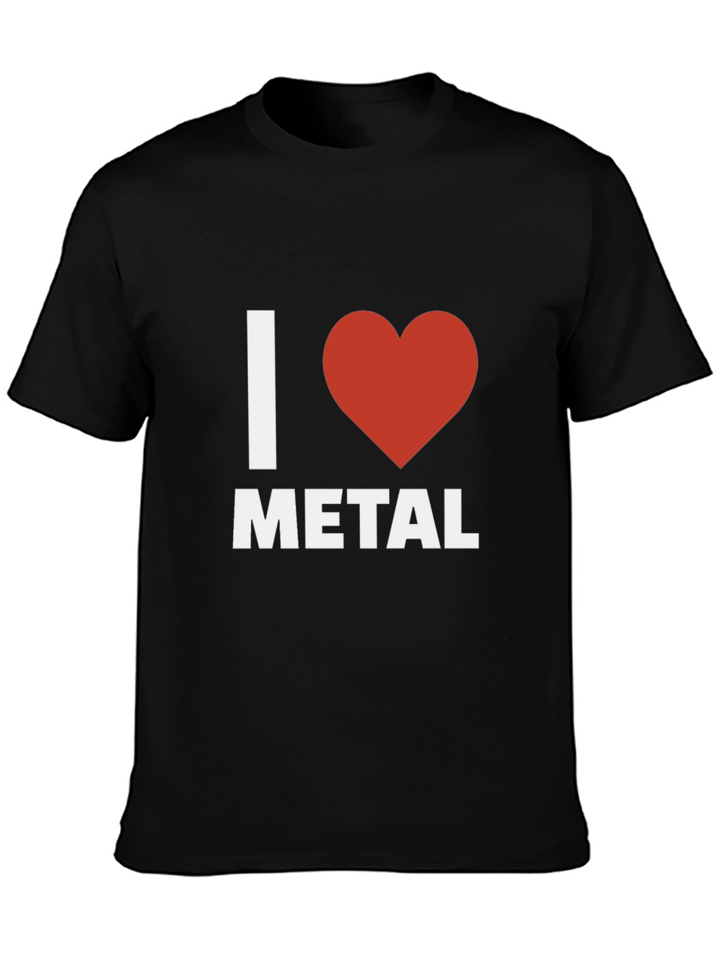 I Heart Metal Graphic Tee - Black Cotton T-Shirt