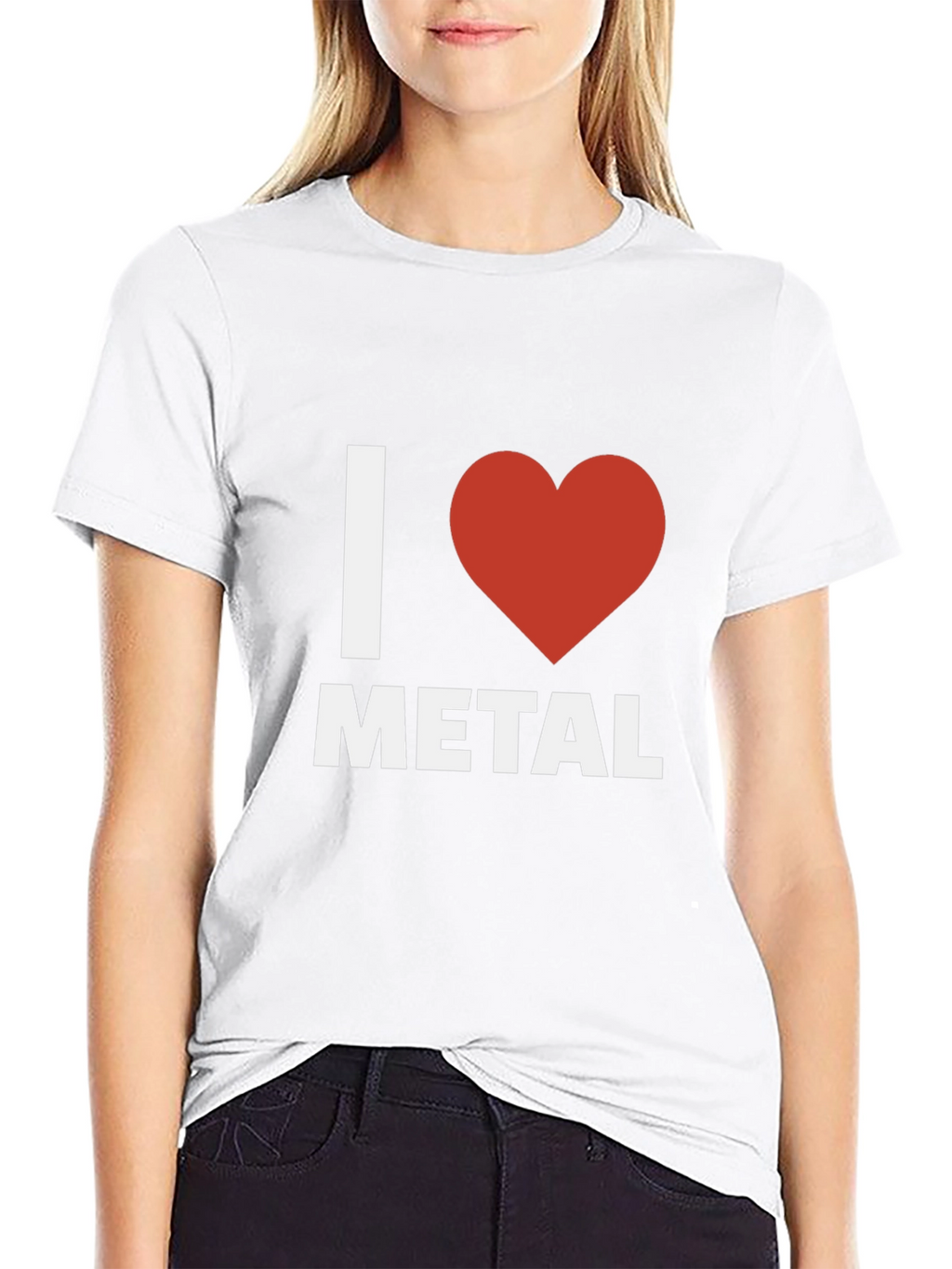 I Heart Metal Graphic Tee - Black Cotton T-Shirt