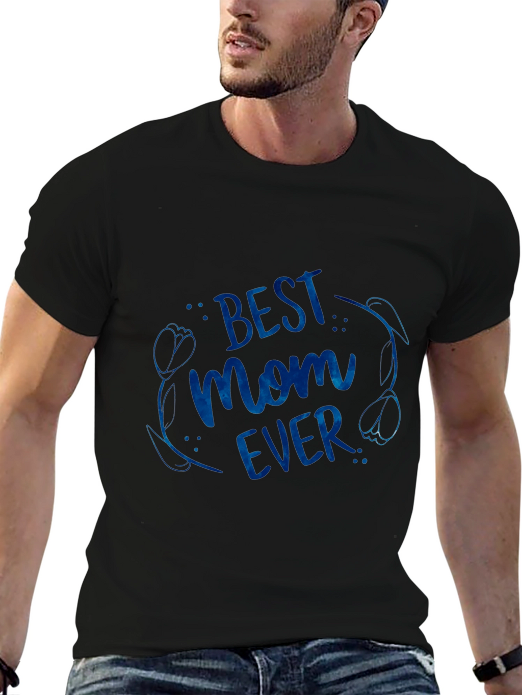 Best Mom Ever Graphic Tee - Black